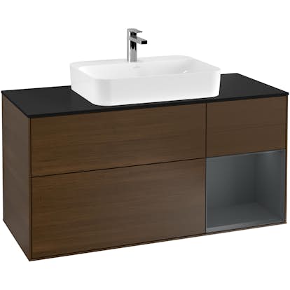 Tvättställsskåp Villeroy & Boch Finion med 3 Lådor Hylla och Bänkskiva för Ytmonterat Tvättställ
