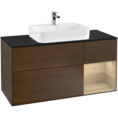 Tvättställsskåp Villeroy & Boch Finion med 3 Lådor Hylla och Bänkskiva för Ytmonterat Tvättställ