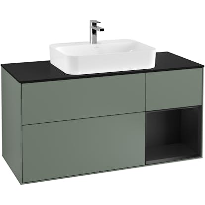 Tvättställsskåp Villeroy & Boch Finion med 3 Lådor Hylla och Bänkskiva för Ytmonterat Tvättställ