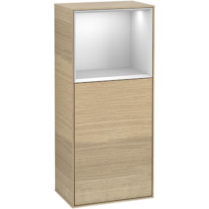 Väggskåp Villeroy & Boch Finion med 1 Dörr och Öppen Hylla Uppe 418 mm