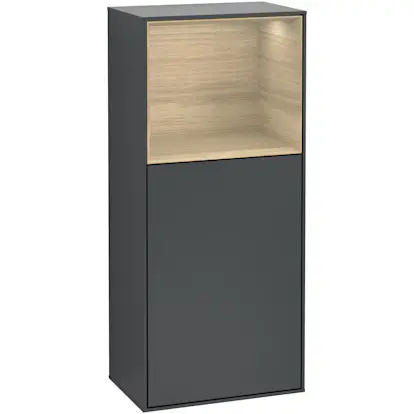 Väggskåp Villeroy & Boch Finion med 1 Dörr och Öppen Hylla Uppe 418 mm