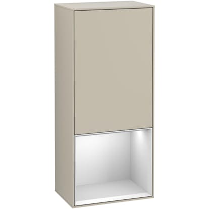 Väggskåp Villeroy & Boch Finion med 1 Dörr och Öppen Hylla Nere 418 mm