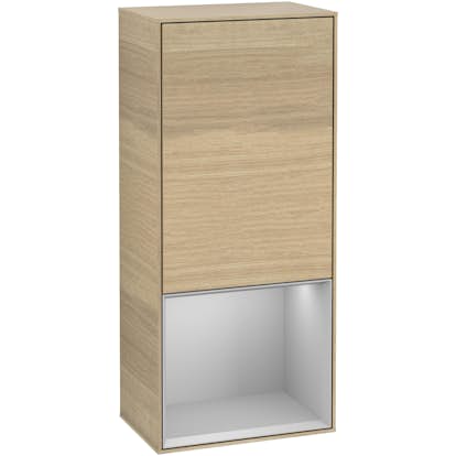 Väggskåp Villeroy & Boch Finion med 1 Dörr och Öppen Hylla Nere 418 mm