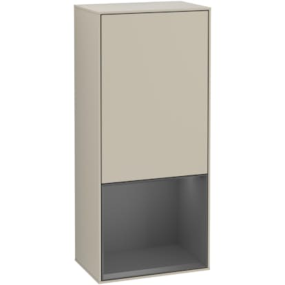 Väggskåp Villeroy & Boch Finion med 1 Dörr och Öppen Hylla Nere 418 mm