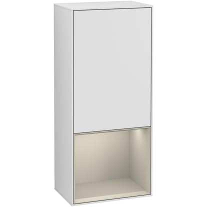 Väggskåp Villeroy & Boch Finion med 1 Dörr och Öppen Hylla Nere 418 mm
