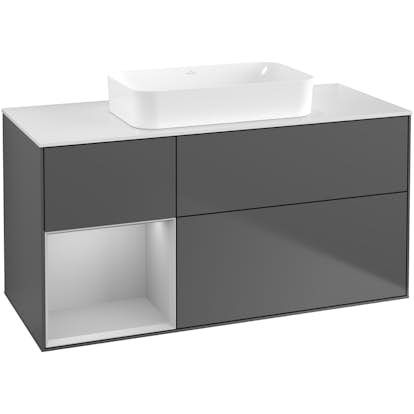 Tvättställsskåp Villeroy & Boch Finion med 3 Lådor Hylla och Bänkskiva för Fristående Tvättställ