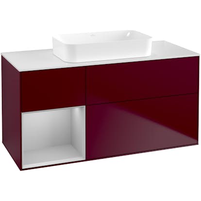 Tvättställsskåp Villeroy & Boch Finion med 3 Lådor Hylla och Bänkskiva för Fristående Tvättställ