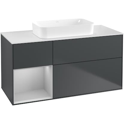Tvättställsskåp Villeroy & Boch Finion med 3 Lådor Hylla och Bänkskiva för Fristående Tvättställ