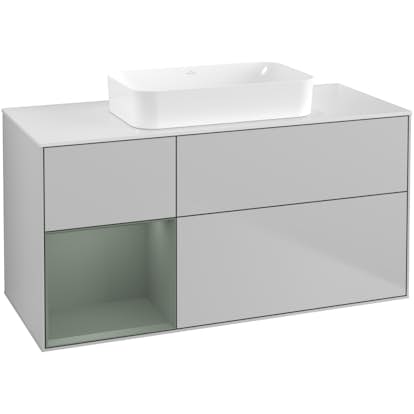 Tvättställsskåp Villeroy & Boch Finion med 3 Lådor Hylla och Bänkskiva för Fristående Tvättställ
