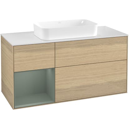 Tvättställsskåp Villeroy & Boch Finion med 3 Lådor Hylla och Bänkskiva för Fristående Tvättställ