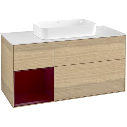 Tvättställsskåp Villeroy & Boch Finion med 3 Lådor Hylla och Bänkskiva för Fristående Tvättställ