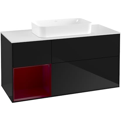 Tvättställsskåp Villeroy & Boch Finion med 3 Lådor Hylla och Bänkskiva för Fristående Tvättställ