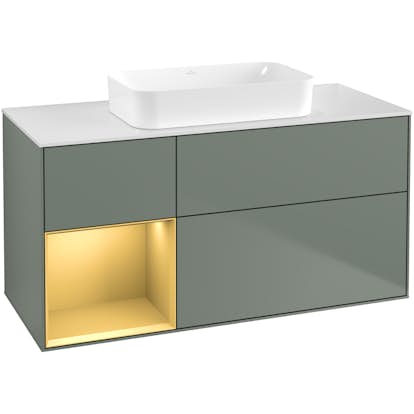 Tvättställsskåp Villeroy & Boch Finion med 3 Lådor Hylla och Bänkskiva för Fristående Tvättställ