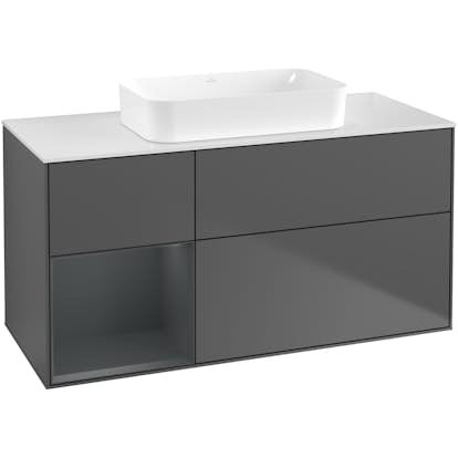 Tvättställsskåp Villeroy & Boch Finion med 3 Lådor Hylla och Bänkskiva för Fristående Tvättställ