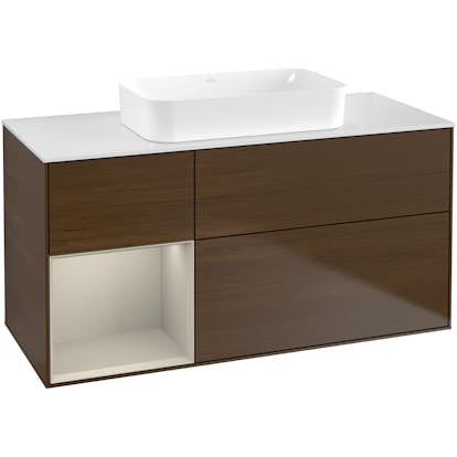 Tvättställsskåp Villeroy & Boch Finion med 3 Lådor Hylla och Bänkskiva för Fristående Tvättställ