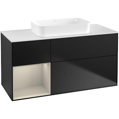 Tvättställsskåp Villeroy & Boch Finion med 3 Lådor Hylla och Bänkskiva för Fristående Tvättställ
