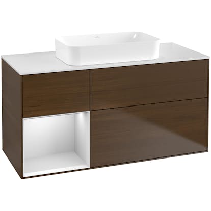 Tvättställsskåp Villeroy & Boch Finion med 3 Lådor Hylla och Bänkskiva för Fristående Tvättställ