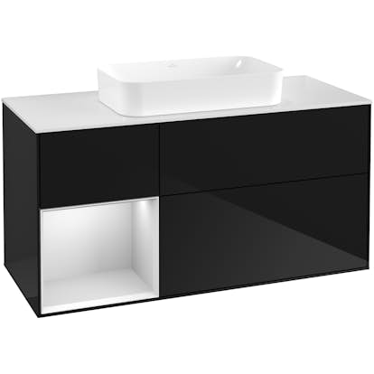 Tvättställsskåp Villeroy & Boch Finion med 3 Lådor Hylla och Bänkskiva för Fristående Tvättställ