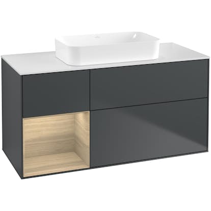 Tvättställsskåp Villeroy & Boch Finion med 3 Lådor Hylla och Bänkskiva för Fristående Tvättställ