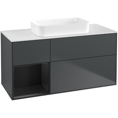 Tvättställsskåp Villeroy & Boch Finion med 3 Lådor Hylla och Bänkskiva för Fristående Tvättställ