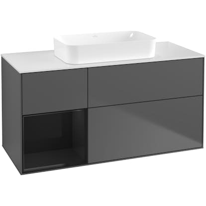 Tvättställsskåp Villeroy & Boch Finion med 3 Lådor Hylla och Bänkskiva för Fristående Tvättställ