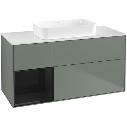 Tvättställsskåp Villeroy & Boch Finion med 3 Lådor Hylla och Bänkskiva för Fristående Tvättställ