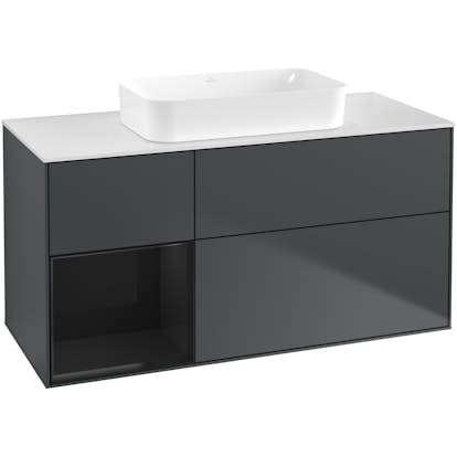 Tvättställsskåp Villeroy & Boch Finion med 3 Lådor Hylla och Bänkskiva för Fristående Tvättställ