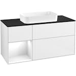 Tvättställsskåp Villeroy & Boch Finion med 3 Lådor Hylla och Bänkskiva för Fristående Tvättställ