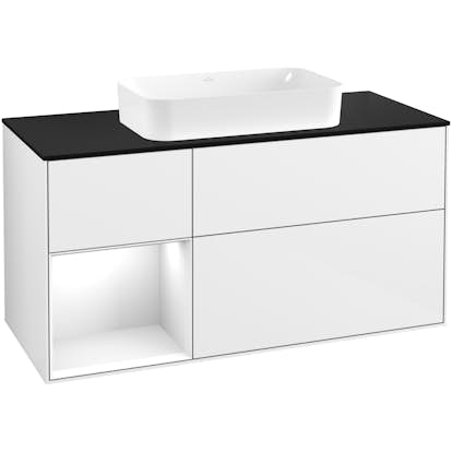 Tvättställsskåp Villeroy & Boch Finion med 3 Lådor Hylla och Bänkskiva för Fristående Tvättställ