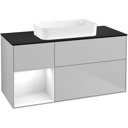 Tvättställsskåp Villeroy & Boch Finion med 3 Lådor Hylla och Bänkskiva för Fristående Tvättställ