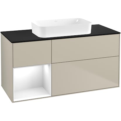 Tvättställsskåp Villeroy & Boch Finion med 3 Lådor Hylla och Bänkskiva för Fristående Tvättställ