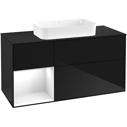 Tvättställsskåp Villeroy & Boch Finion med 3 Lådor Hylla och Bänkskiva för Fristående Tvättställ