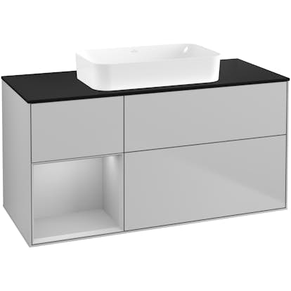 Tvättställsskåp Villeroy & Boch Finion med 3 Lådor Hylla och Bänkskiva för Fristående Tvättställ