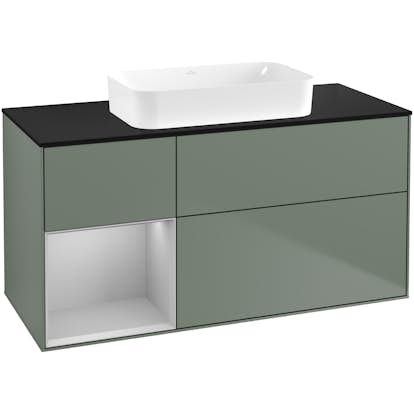Tvättställsskåp Villeroy & Boch Finion med 3 Lådor Hylla och Bänkskiva för Fristående Tvättställ