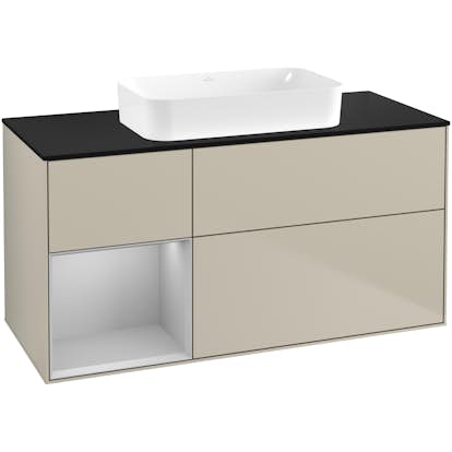 Tvättställsskåp Villeroy & Boch Finion med 3 Lådor Hylla och Bänkskiva för Fristående Tvättställ