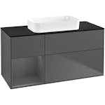 Tvättställsskåp Villeroy & Boch Finion med 3 Lådor Hylla och Bänkskiva för Fristående Tvättställ