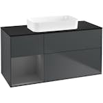 Tvättställsskåp Villeroy & Boch Finion med 3 Lådor Hylla och Bänkskiva för Fristående Tvättställ