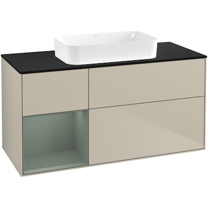 Tvättställsskåp Villeroy & Boch Finion med 3 Lådor Hylla och Bänkskiva för Fristående Tvättställ