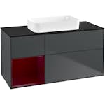 Tvättställsskåp Villeroy & Boch Finion med 3 Lådor Hylla och Bänkskiva för Fristående Tvättställ