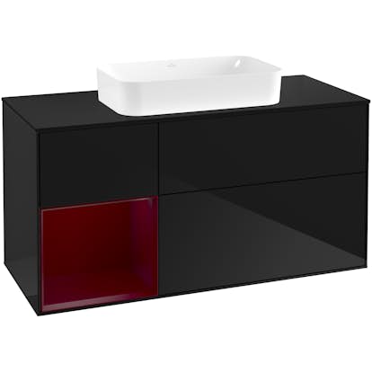 Tvättställsskåp Villeroy & Boch Finion med 3 Lådor Hylla och Bänkskiva för Fristående Tvättställ