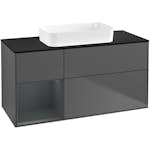 Tvättställsskåp Villeroy & Boch Finion med 3 Lådor Hylla och Bänkskiva för Fristående Tvättställ
