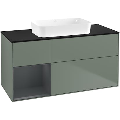 Tvättställsskåp Villeroy & Boch Finion med 3 Lådor Hylla och Bänkskiva för Fristående Tvättställ