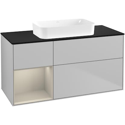 Tvättställsskåp Villeroy & Boch Finion med 3 Lådor Hylla och Bänkskiva för Fristående Tvättställ