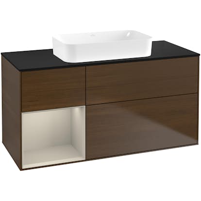 Tvättställsskåp Villeroy & Boch Finion med 3 Lådor Hylla och Bänkskiva för Fristående Tvättställ
