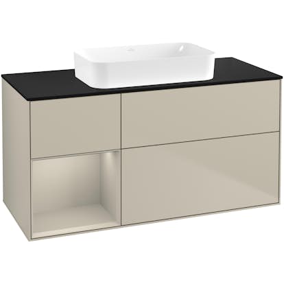 Tvättställsskåp Villeroy & Boch Finion med 3 Lådor Hylla och Bänkskiva för Fristående Tvättställ