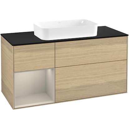 Tvättställsskåp Villeroy & Boch Finion med 3 Lådor Hylla och Bänkskiva för Fristående Tvättställ
