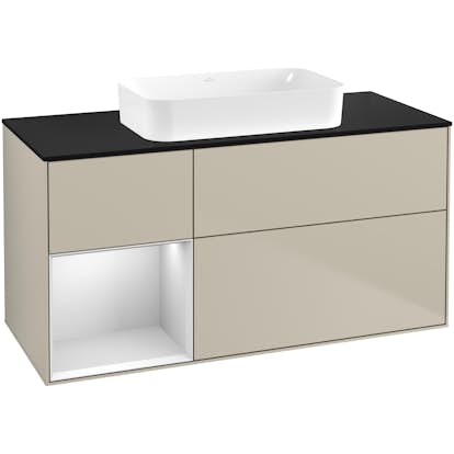 Tvättställsskåp Villeroy & Boch Finion med 3 Lådor Hylla och Bänkskiva för Fristående Tvättställ