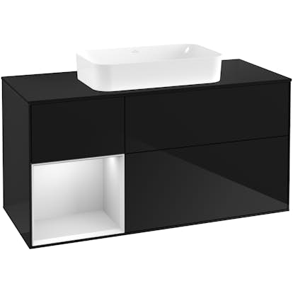 Tvättställsskåp Villeroy & Boch Finion med 3 Lådor Hylla och Bänkskiva för Fristående Tvättställ