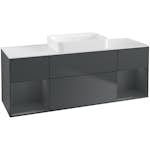 Tvättställsskåp Villeroy & Boch Finion med Två Hyllor och Bänkskiva för Fristående Tvättställ