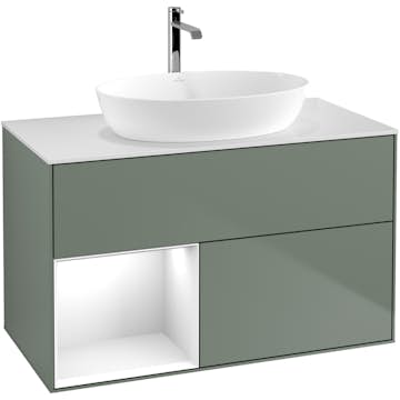 Tvättställsskåp Villeroy & Boch Finion med 2 Lådor Hylla och Bänkskiva för Fristående Tvättställ från Artis & Collaro